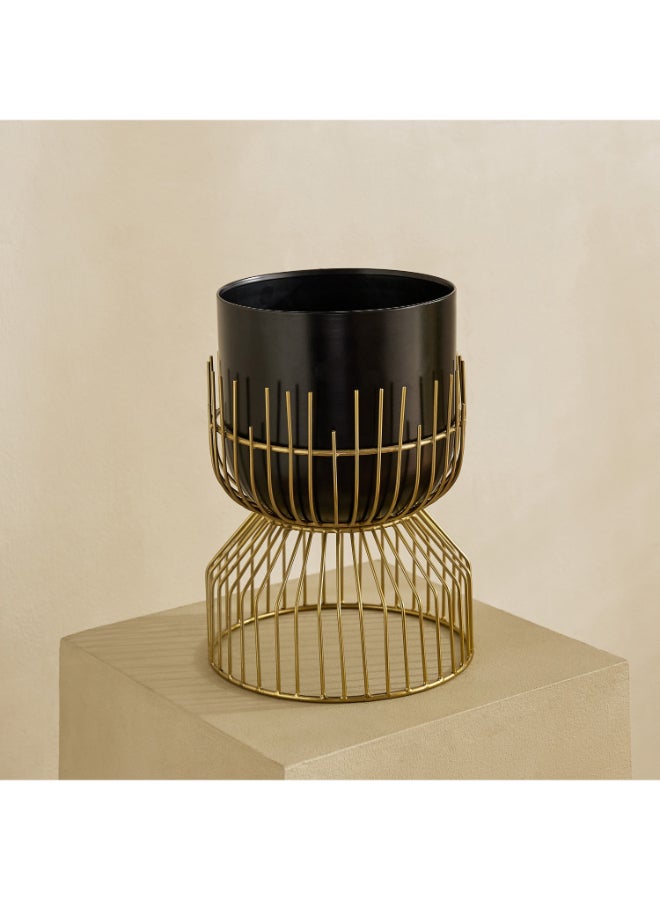 Home Box Premium Metal Planter Stand - Black and Gold - Image 2